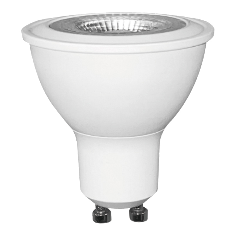 Lampă cu LED-uri GU10 hibrid din plastic-aluminiu